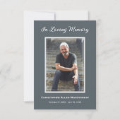 シンプル追悼写真悔やみや弔慰記念 ノートカード (正面)