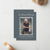 シンプル追悼写真悔やみや弔慰記念 ノートカード (正面/裏面インサイチュ)