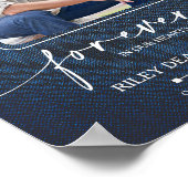 シンプル追悼写真悔やみや弔慰記念 ポスター (角)