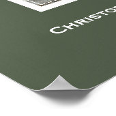 シンプル追悼写真悔やみや弔慰記念 ポスター (角)