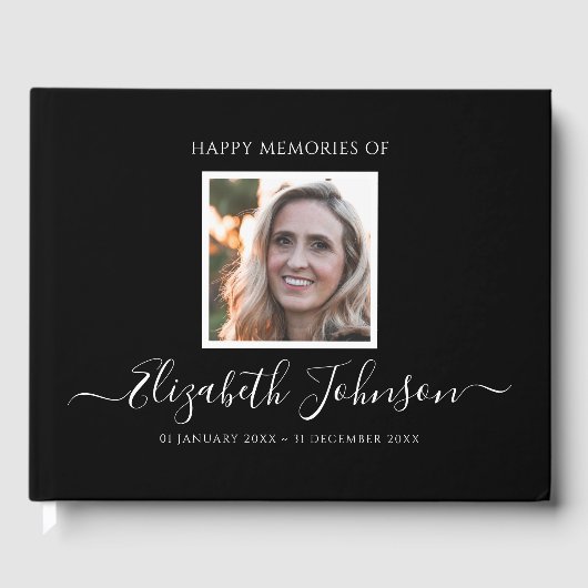 シンプル追悼写真 ゲストブック (正面)