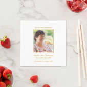 シンプル追悼写真 スタンダードカクテルナプキン (インサイチュ)