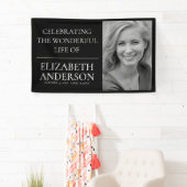 シンプル追悼写真 横断幕 (インサイチュ)