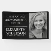 シンプル追悼写真 横断幕 (横)