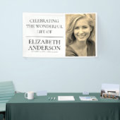 シンプル追悼写真 横断幕 (トレードショー)