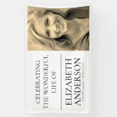 シンプル追悼写真 横断幕 (縦)