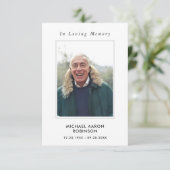 シンプル追悼記念モダン祈りの言葉 カード (スタンド正面)