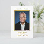 シンプル追悼記念モダン祈りの言葉 カード (スタンド正面)