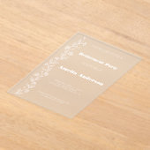 シンプル退職ドードルデイジー アクリル招待状 (レイダウン)