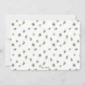 シンプル退色グリーン婚約パーティ 招待状 (裏面)