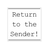 シンプル送信者に戻る! ゴム印 (インプリント)