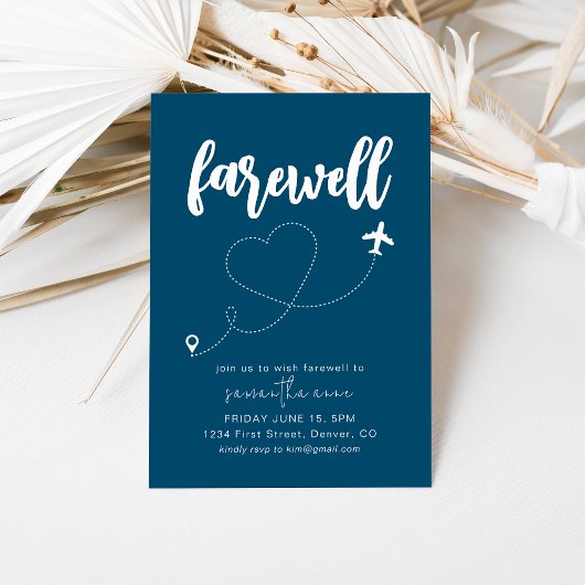 シンプル送別引退退職パーティー招待状 招待状