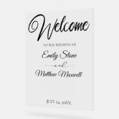 シンプル透明アクリル結婚系ウェルカムサイン アクリルサイン (傾斜)