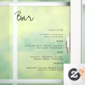 シンプル透明ミニマ結婚リストバー ウィンドウサイン (ホーム)