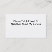 シンプル造園カードテンプレート 名刺 (裏面)