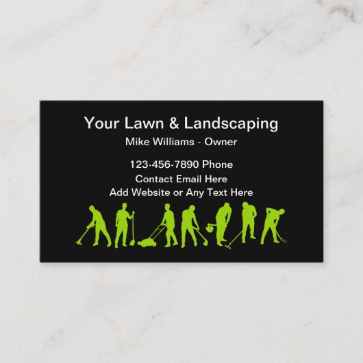 シンプル造園及び芝生気に 名刺 (正面)