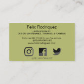 シンプル造園名刺 名刺 (裏面)