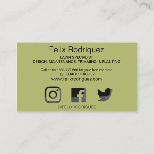 シンプル造園名刺 名刺 (裏面)