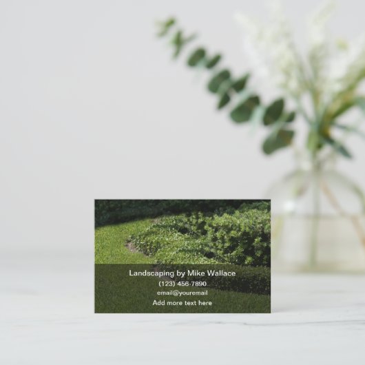 シンプル造園業 名刺 (スタンド正面)