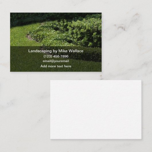 シンプル造園業 名刺 (正面/裏面)