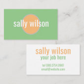 シンプル造幣及びモダンサンゴ名刺 名刺 (正面/裏面)