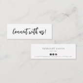 シンプル連絡ミニマルU.S. Insertカード付き スキニー名刺 (正面/裏面)