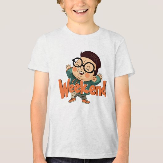 シンプル週末のTシャツ：ゆったりとした日に最適 トライブレンドＴシャツ (正面)