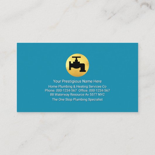 シンプル過剰配管記号の配管設備 名刺 (裏面)