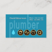 シンプル過剰配管記号の配管設備 名刺 (正面)