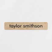 シンプル違うColors Basic Add Your Name School ラベル (デザイン1)