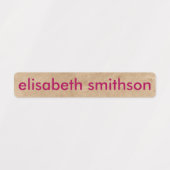 シンプル違うColors Basic Add Your Name School ラベル (デザイン2)