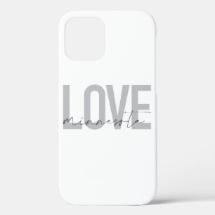 シンプル都市モダンデザインラブミネソタカッコいい iPhone 12ケース