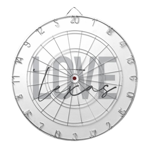 シンプル都市モダンデザインラヴカッコいいテキサス州 ダーツボード (正面)