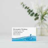シンプル配管工の新しい名刺の水漏れ 名刺 (スタンド正面)