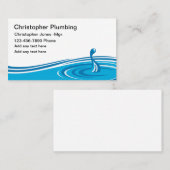 シンプル配管工の新しい名刺の水漏れ 名刺 (正面/裏面)