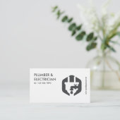 シンプル配管工 名刺 (スタンド正面)