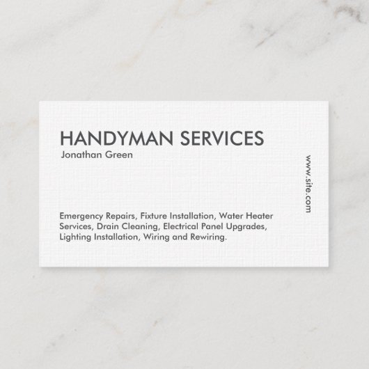 シンプル配管工 名刺 (裏面)