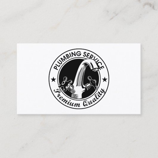 シンプル配管工 名刺 (正面)