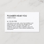 シンプル配管工 名刺 (裏面)