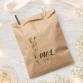 シンプル野生の花の手を引いた結婚の フェイバーバッグ (クリップ留めされた状態)