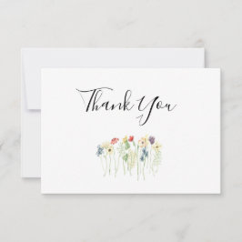シンプル野結婚花サンキューカード サンキューカード