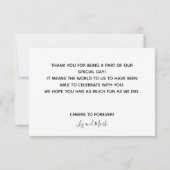 シンプル野結婚花サンキューカード サンキューカード (裏面)