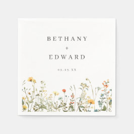 シンプル野結婚花 スタンダードカクテルナプキン