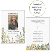 シンプル野草写真葬式祈りの言葉カード プレイスカード