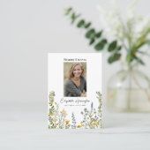 シンプル野草写真葬式祈りの言葉カード プレイスカード (スタンド正面)