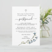 シンプル野草|延期されたコミュニション 招待状 (スタンド正面)