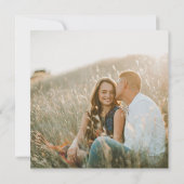 シンプル野草 | Beige Photo Square 結婚's 招待状 (裏面)