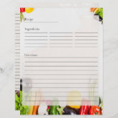 シンプル野菜両面レシピカード (正面/裏面)