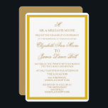シンプル金ゴールドとホワイト結婚式招待状 招待状<br><div class="desc">シンプル金ゴールドとホワイト結婚式招待状カードは、 nadil2で設計されています。モカスタマイズノグラムで、Zazzleの簡単を使って、「カスタマイズit」メニューのプロンプトを使って、カードに情報をすべて追加します。白来い空白の封筒で、シンプルデザイン、エレガントクラシック、伝統的結婚式招待状。</div>