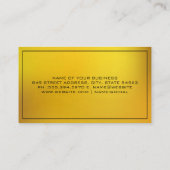 シンプル金ゴールドと縁どの間 名刺 (裏面)